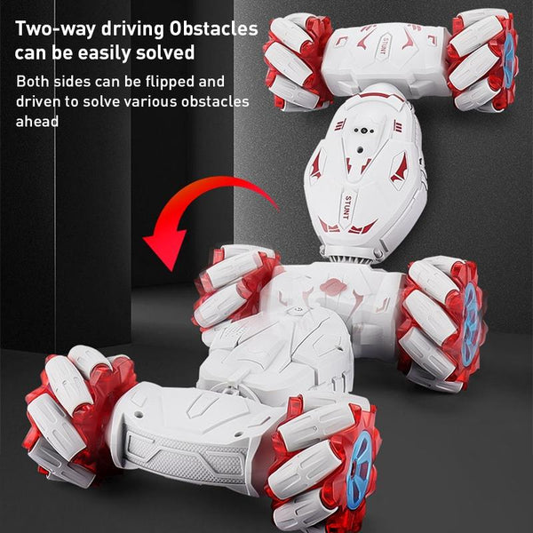 Stunt Car With 2.4G Remote Control Single Rc Torsion Design Red Remote Controlled Toys