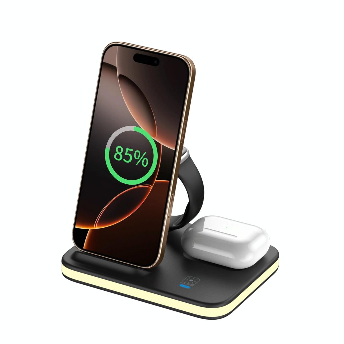 4 In 1 Magnetic Fast Wireless Charger Gold Chargers & Cradles