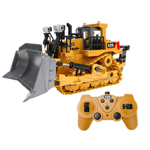 9 Channel Remote Control Bulldozer Toy With Alloy Excavator Other Rc Model Vehicles & Kits