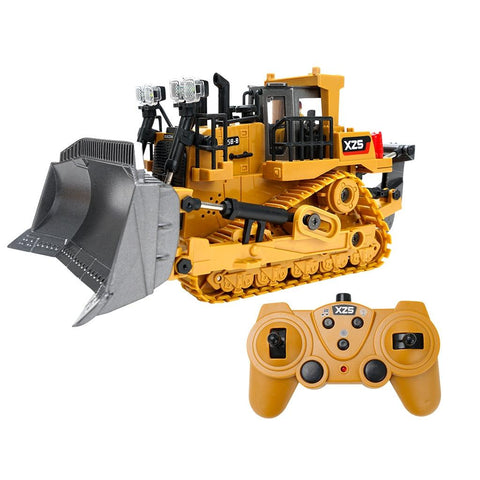 9 Channel Remote Control Bulldozer Toy With Alloy Excavator Other Rc Model Vehicles & Kits