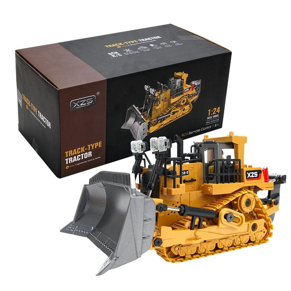 9 Channel Remote Control Bulldozer Toy With Alloy Excavator Other Rc Model Vehicles & Kits