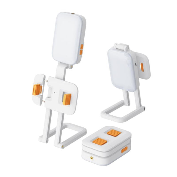 Mini Rgb Fill Light With Phone Holder White Selfie Lights