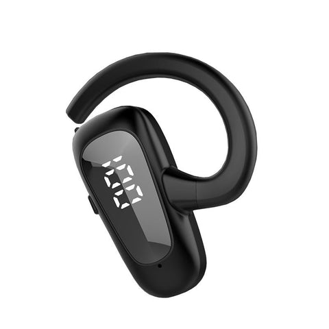 Digital Display Bluetooth Earphones Bone Conduction Stereo Black Earbuds