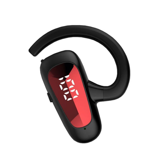 Digital Display Bluetooth Earphones Bone Conduction Stereo Black Earbuds