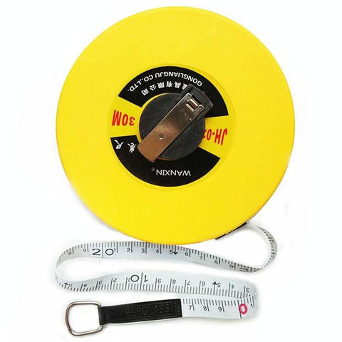 Hand Operated Soft Ruler For Construction Site Measurement Fiber Leather Tape 30M Tape Measures