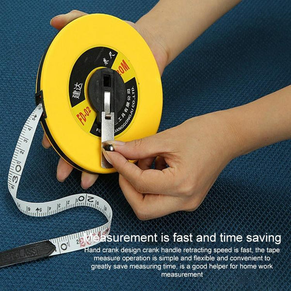 Hand Operated Soft Ruler For Construction Site Measurement Fiber Leather Tape 30M Tape Measures