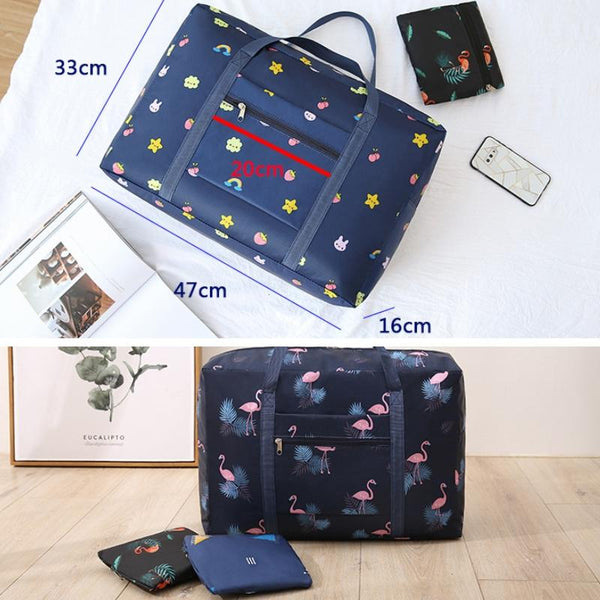 Waterproof Foldable Travel Bag Compact & Durable Navy Blue Geometry Other Luggage