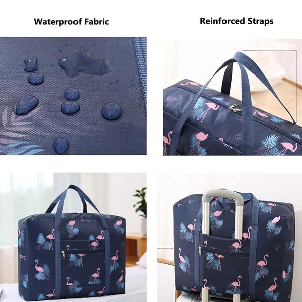 Waterproof Foldable Travel Bag Compact & Durable Navy Blue Geometry Other Luggage