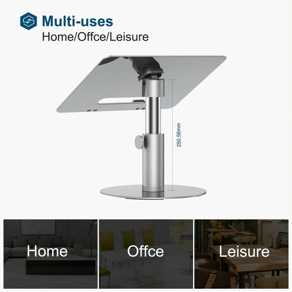 Silver 360 Degree Rotating Aluminum Laptop Stand Stands Holders & Car Mounts