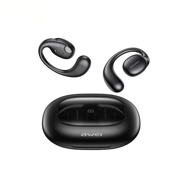Black T80 Sport Tws Bluetooth With Air Conduction Earbuds