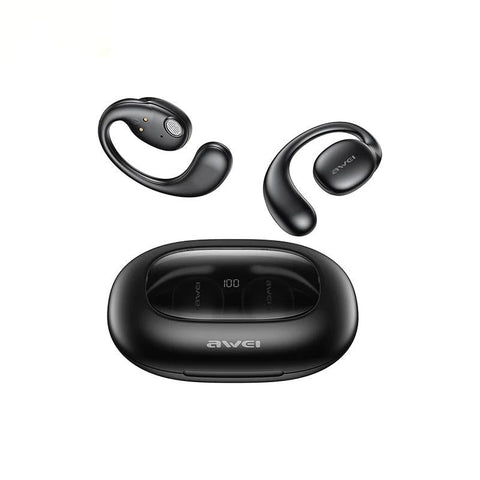 Black T80 Sport Tws Bluetooth With Air Conduction Earbuds