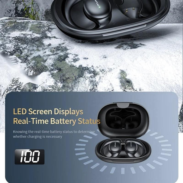 Black T80 Sport Tws Bluetooth With Air Conduction Earbuds