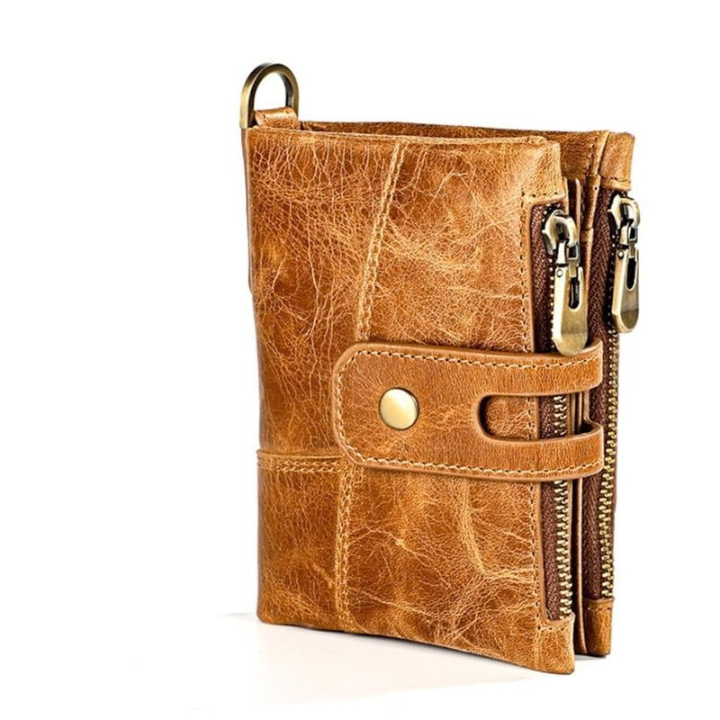 Men Rfid Leather Wallet With Card Slots Brown Wallets