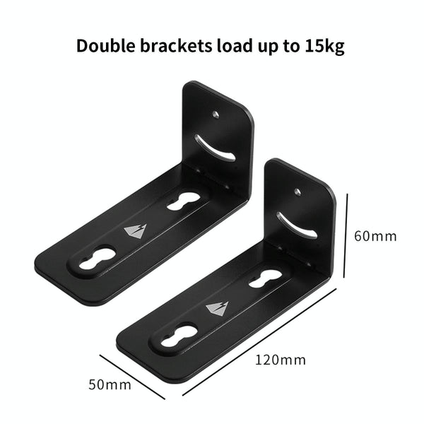 Non Slip Wall Bracket For Long Strip Speakers Black Speaker Mounts & Stands