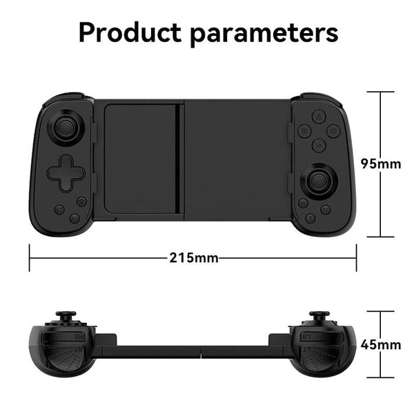 Versatile Retractable Gamepad For Pc / Android / Ios / Win / Mac / Switch Black Controllers & Attachments