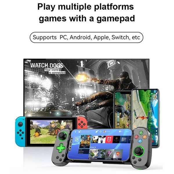 Versatile Retractable Gamepad For Pc / Android / Ios / Win / Mac / Switch Black Controllers & Attachments