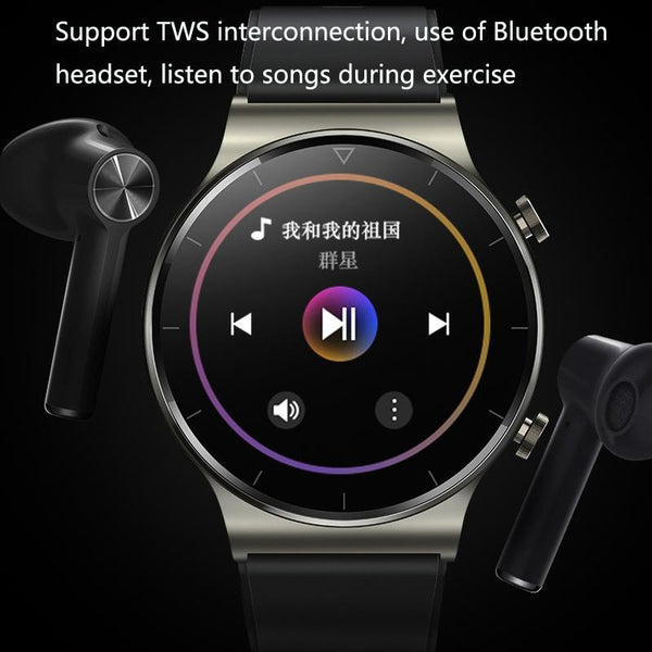 Tws Bluetooth Headset Smart Watch Mp3 Music Sports Business Call Black Smart Watches