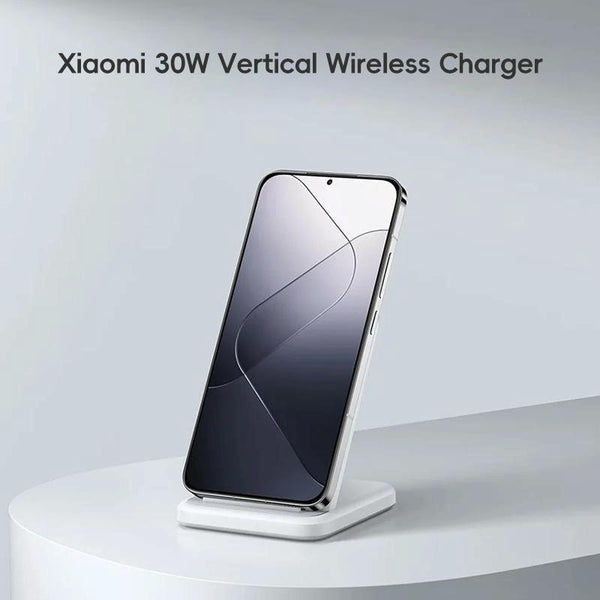 30W Vertical Wireless Charger White Chargers & Cradles