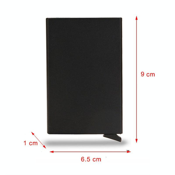 Metal Rfid Card Holder Wallet Compact Design Red Wallets