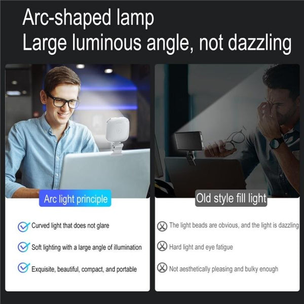 Mini Clip On Led Fill Light For Video Conferencing And Live Streaming_Black Other Lighting & Studio