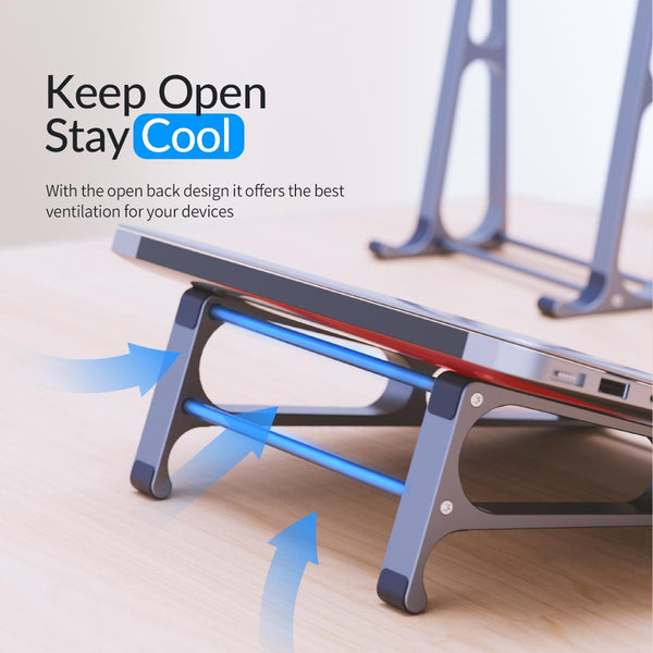 Vertical Laptop Storage Holder Multi Functional Grey Stands Holders & Car Mounts