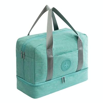 Travel Ready Waterproof Beach Bag With Double Layer Design Tiffany Blue Other Luggage