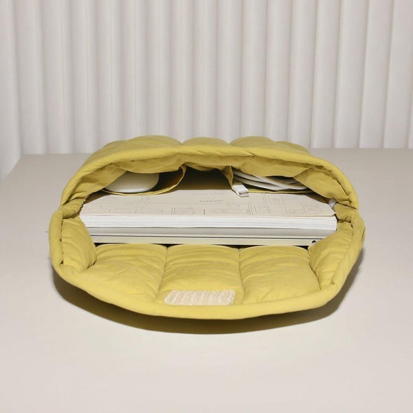Lightweight Cotton Embroidery Inner Bag For Protection Yellow Green 9.7 11 Inch Laptop Cases & Bags