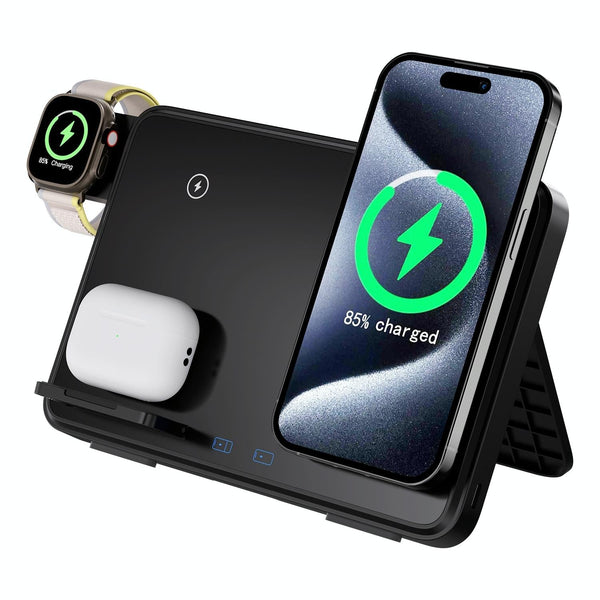 15W Magnetic Wireless Charger With Night Light Black Chargers & Cradles