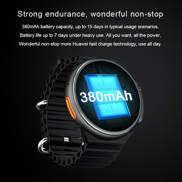1.6 Inch Tft Round Screen Smart Watch Supports Voice Calls / Blood Oxygen Monitoring Orange Smart Watches