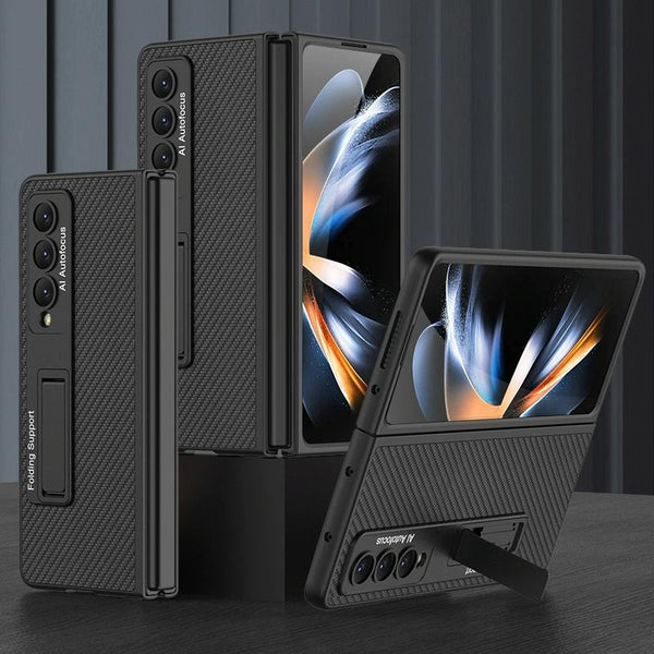 For Samsung Galaxy Z Fold4 5G Leather Case With Stand Ultra Thin Cross Texture Cases Covers & Skins
