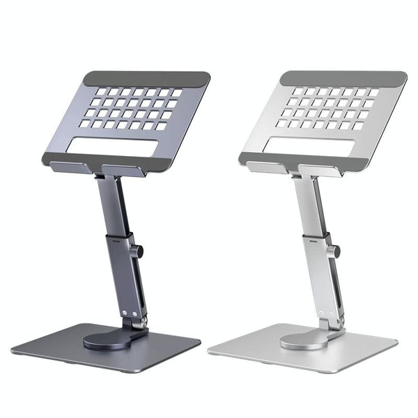 Telescopic Desktop Phone Stand Foldable & Rotating Silver Mounts & Holders