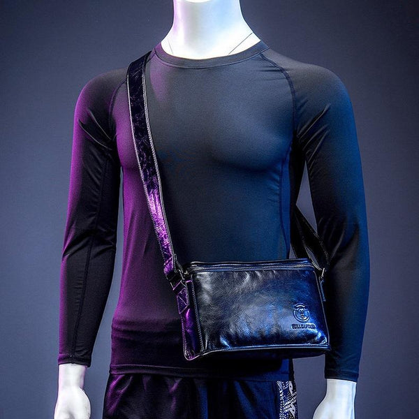 Men Brown Leather Shoulder Bag Cool Black Bags