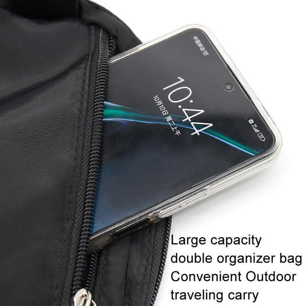 Waterproof Nylon Chest Bag For Outdoor Sports Running Mobile Phone Pocket Black Bags
