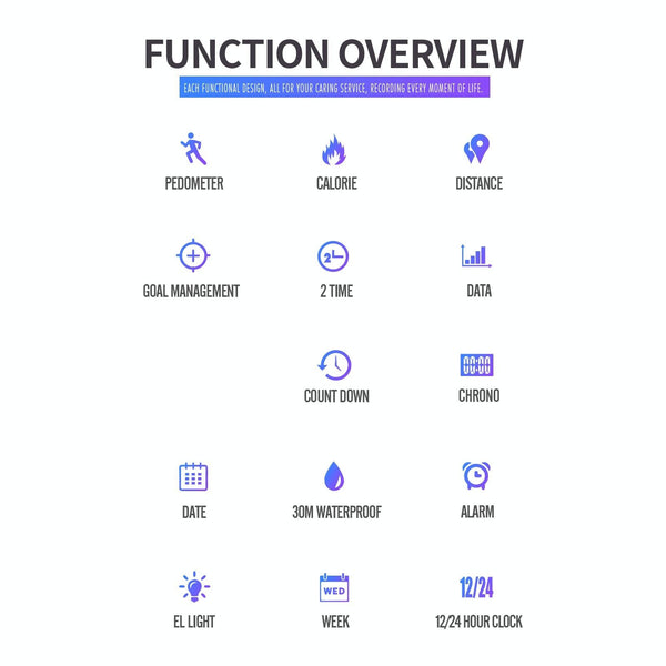 1888 Men Multifunctional Waterproof Digital Watch Stainless Steel 30M Rose Gold Watches