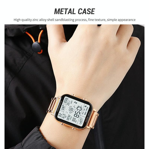 1888 Men Multifunctional Waterproof Digital Watch Stainless Steel 30M Rose Gold Watches