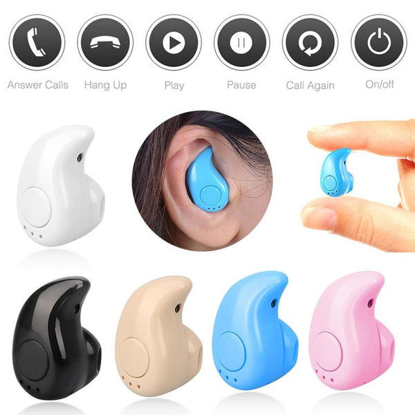 Wireless Bluetooth Earphone Mini In Ear Sport Handsfree Black Earbuds