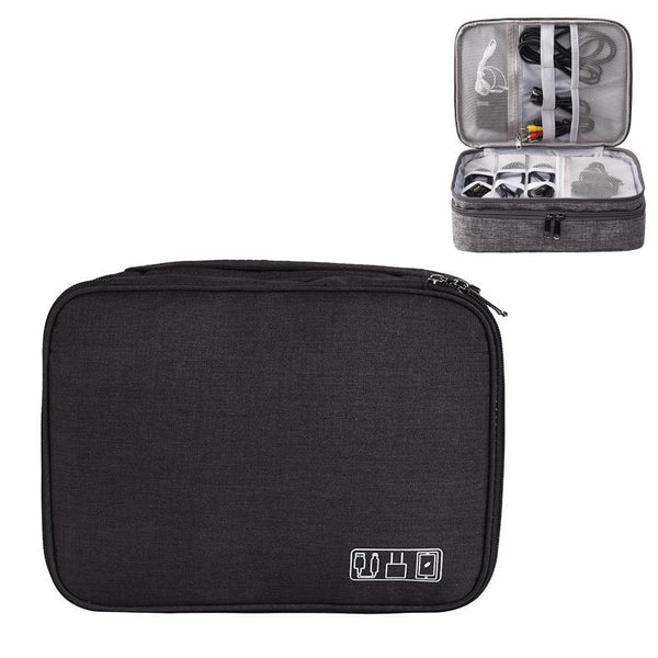 5 Inch Digital Earphone Storage Bag Multifunctional Purple Storage Bags