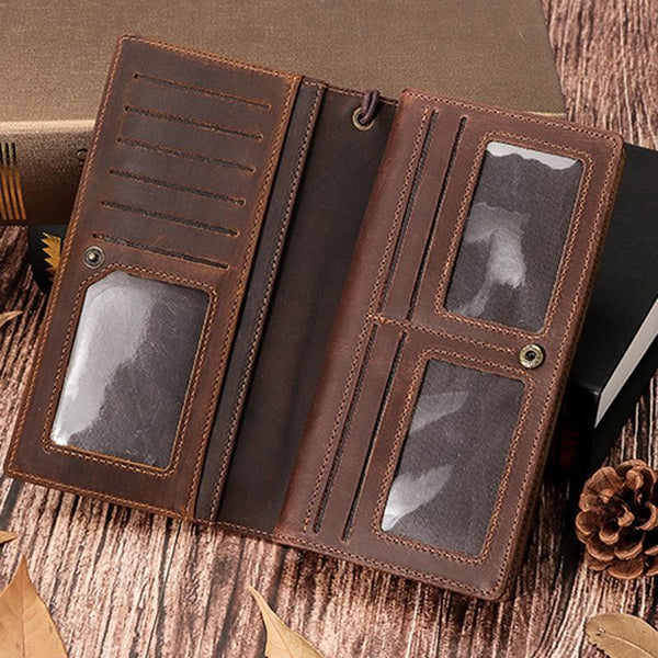 Men Leather Rfid Wallet Sleek Design Wallets
