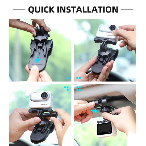 360 Degree Rotating Sun Visor Camera Mount For Vlogging And Audio Video Use Other Camera & Photo Accs