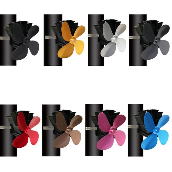 Thermodynamic Wall Mounted Fireplace Fan No Magnets Black Portable Fans