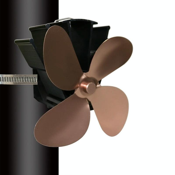 Thermodynamic Wall Mounted Fireplace Fan No Magnets Black Portable Fans