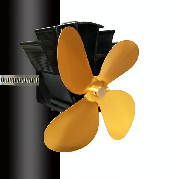 Thermodynamic Wall Mounted Fireplace Fan No Magnets Black Portable Fans