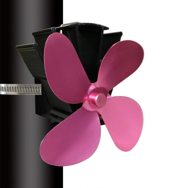 Thermodynamic Wall Mounted Fireplace Fan No Magnets Black Portable Fans