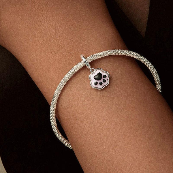 925 Sterling Silver Platinum Plated Luminous Cat Claw Pendant Charms & Pendants