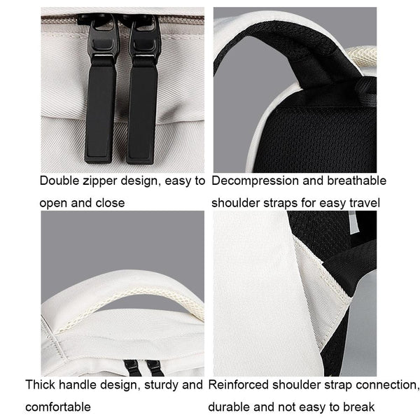 Waterproof Laptop Backpack Large Capacity Wear Resistant 13 15.4 Inches Black Laptop Cases & Bags
