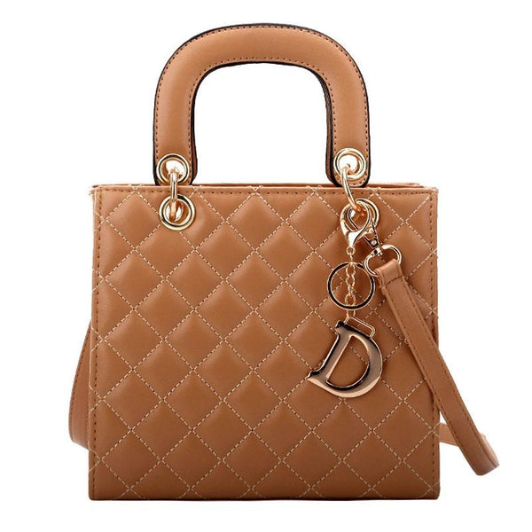 Leather Crossbody Bag With Rhombus Pattern For Women Red Women's Bags & Handbags