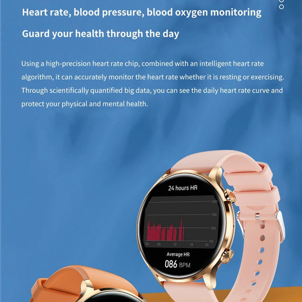 1.39" Bt5.2 Smart Sport Watch With Call Sleep Temp Heart & Health Monitor_Orange Smart Watches