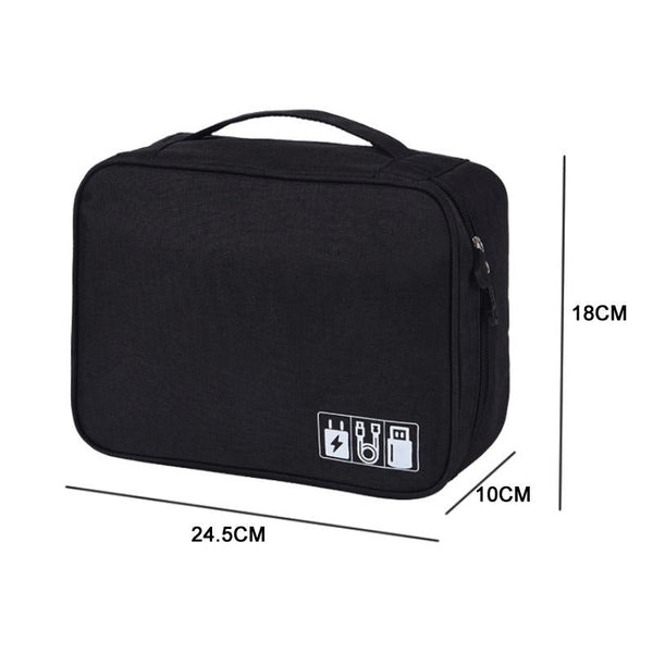 Versatile Cationic Digital Storage Bag For Data Cables Blue Storage Bags