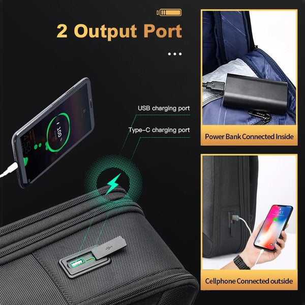 Waterproof Laptop Backpack With Usb & Type C Port Large Capacity Black Women Backpacks