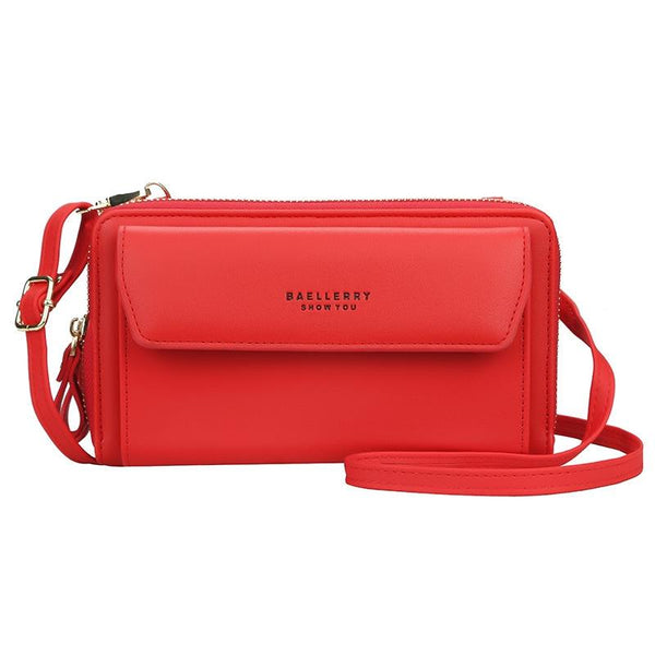 Large Capacity Shoulder Bag With Double Zipper Red Women's Bags & Handbags